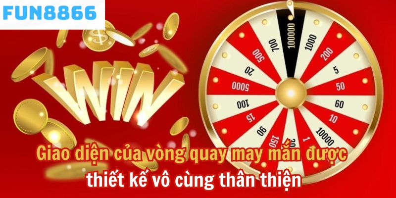 Giao diện của vòng quay may mắn được thiết kế vô cùng thân thiện